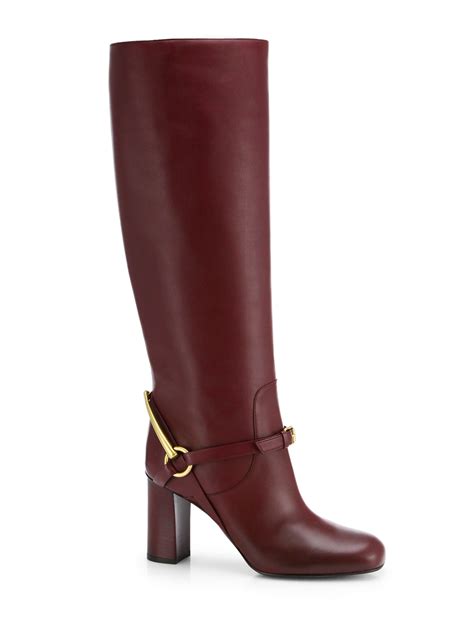 gucci burgundy boots